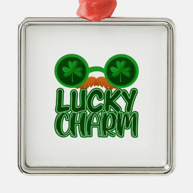 Irish Lucky Charm Metal Tree Decoration (Front)