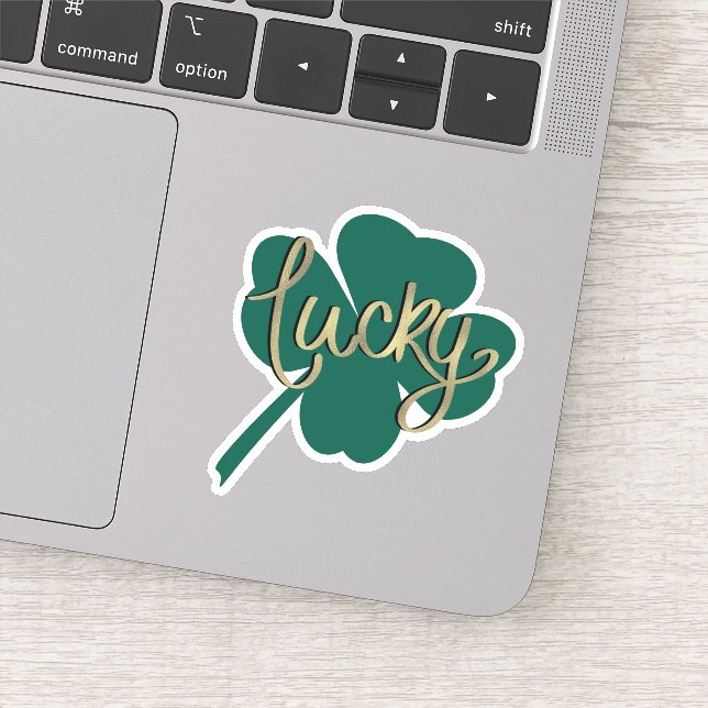 Irish Lucky Clover St Patricks Day Script  (Detail)