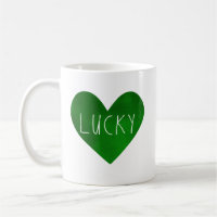 Irish Lucky Heart Mug Rae Dunn Inspired