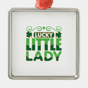Irish Lucky Little Lady Metal Tree Decoration