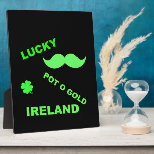 Irish Lucky Pot o Gold Quotes Plaque