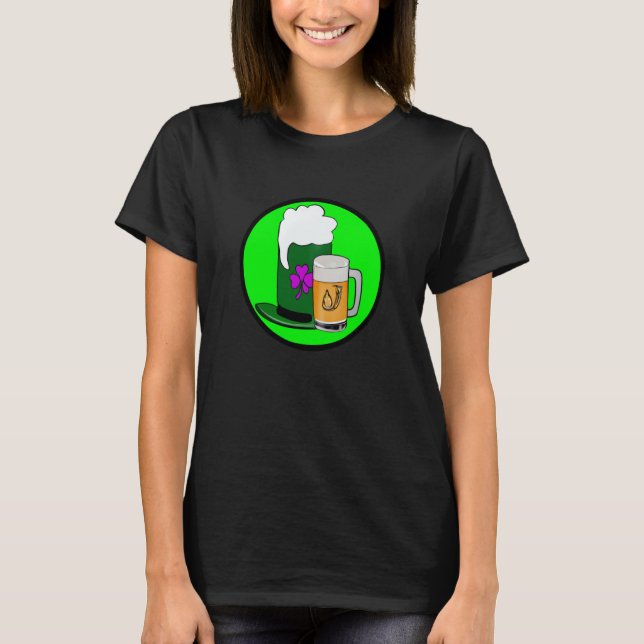 Irish lucky shamrock with beer mug St Patrick's Da T-Shirt (Front)