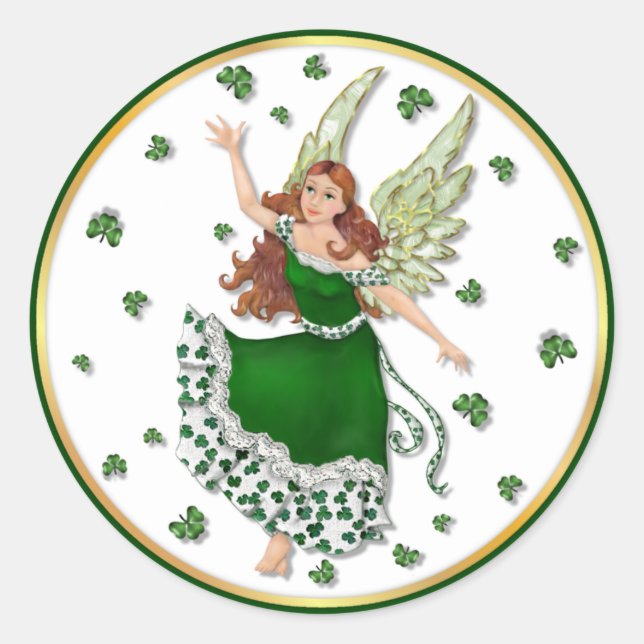 Irish Magic Classic Round Sticker (Front)