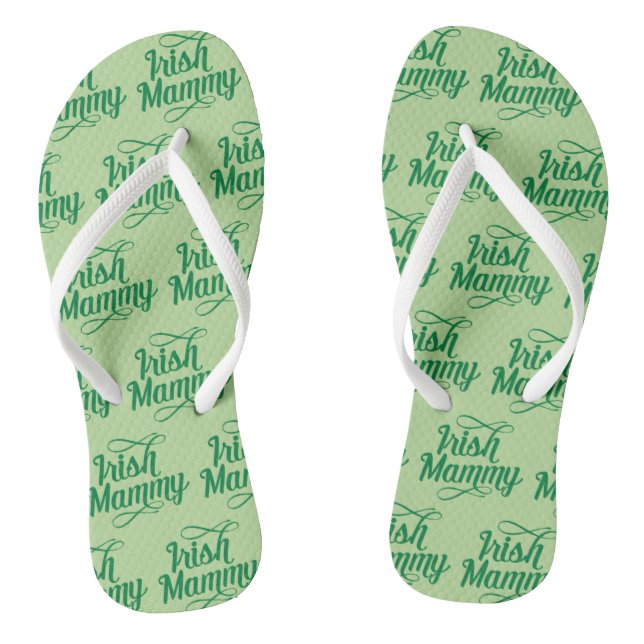 Irish Mammy Flipflops, Irish Dialect, Ireland Jandals (Footbed)