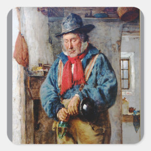 Irish Man Puts Whiskey In Flask Name Tag Gift Tag