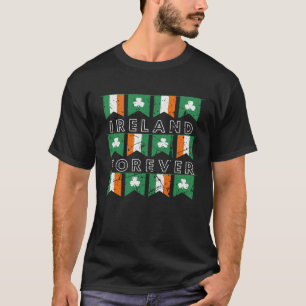 Irish Map Flag Souvenir Distressed Ireland Adults  T-Shirt