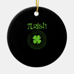Irish Math Teacher Vintage Shamrock St Patricks Da Ceramic Tree Decoration