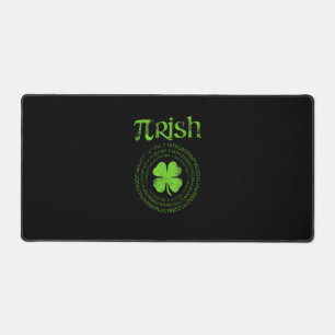 Irish Math Teacher Vintage Shamrock St Patricks Da Desk Mat