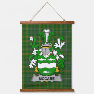 Irish McCabe Coat of Arms Family Crest Hanging Tapestry