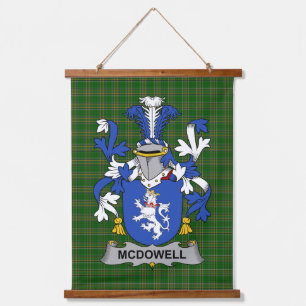Irish McDowell Coat of Arms Family Crest Hanging Tapestry