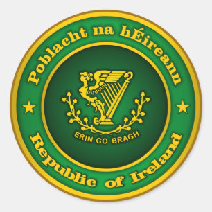 Irish Medallion Classic Round Sticker