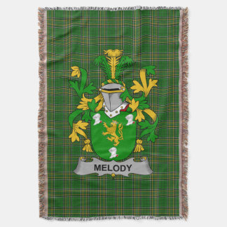Irish Melody or O_Moledy Coat of Arms Family Cres Throw Blanket