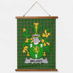 Irish Melody or O_Moledy Coat of Arms Family Crest Hanging Tapestry