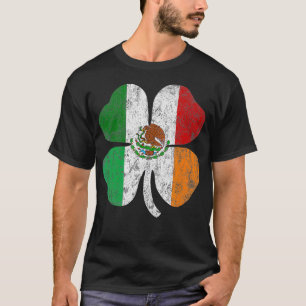 Irish Mexican Flag Ireland Mexico Shamrock St Patr T-Shirt