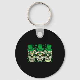 Irish Mexican Sugar Skull Leprechauns Cool St Patr Key Ring