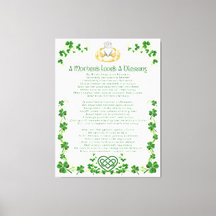 Irish Mothers Love is A Blessing Canvas Print