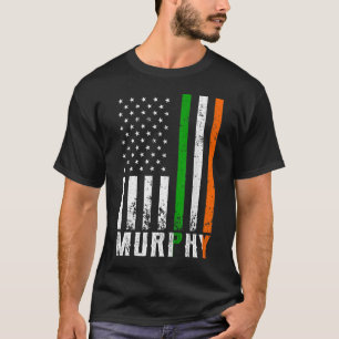 Irish MURPHY Family American Flag Ireland Flag T-Shirt