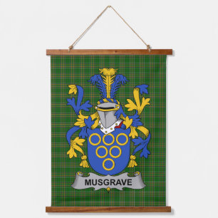 Irish Musgrave Coat of Arms Family Crest Hanging Tapestry