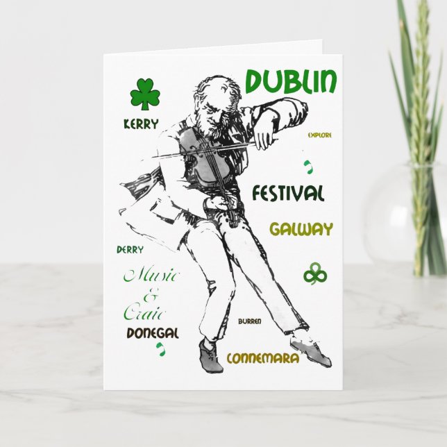 Irish Music greeting card (Front)
