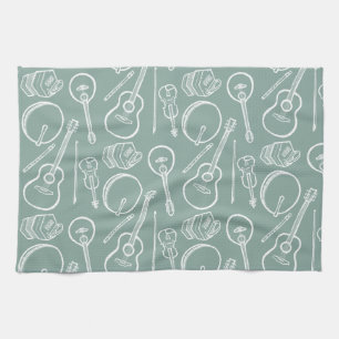 Irish Musical Instruments Kitchen Towel