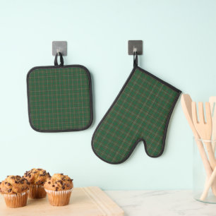 Irish National Original Tartan Oven Mitt & Pot Holder Set
