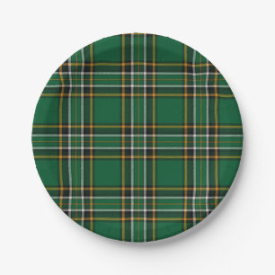 Irish National Plaid Paper Plate