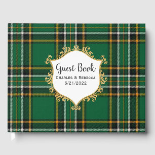 Irish National Plaid Wedding Guest Book