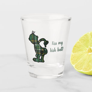 Irish National Tartan Kiss My Irish Butt Shot Glass