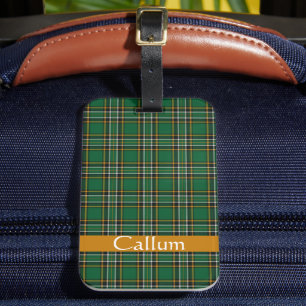 Irish National Tartan Personalised Luggage Tag