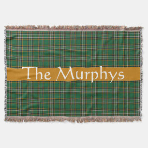 Irish National Tartan Personalised Throw Blanket