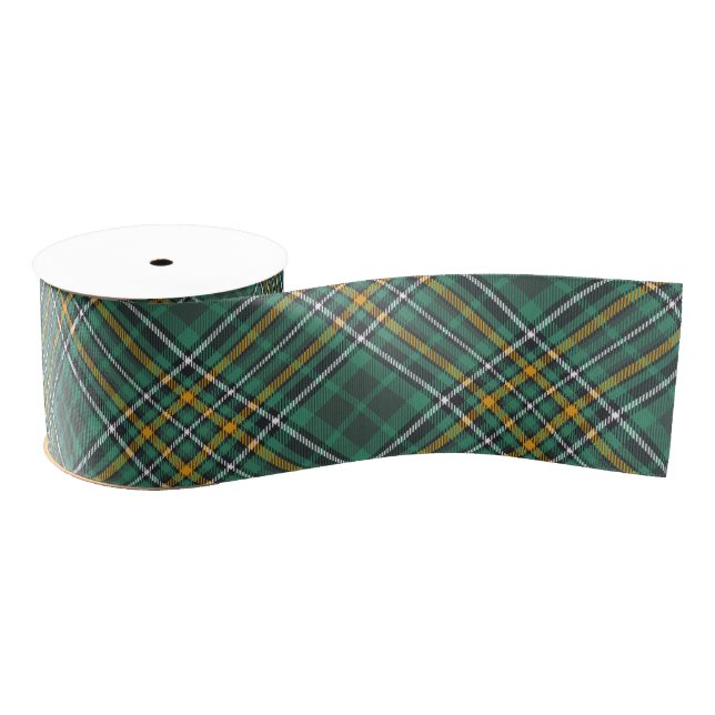 Irish National Tartan Plaid Pattern Grosgrain Ribbon (Spool)