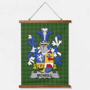 Irish Neill or McNeill Coat of Arms Family Crest Hanging Tapestry