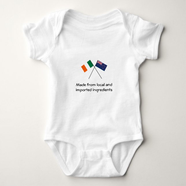 Irish New Zealand Baby Bodysuit (Front)