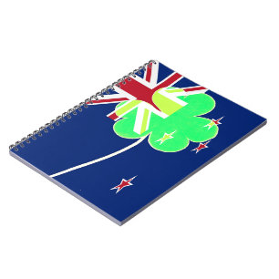 Irish New Zealand Flag Shamrock Clover St. Patrick Spiral Notebook