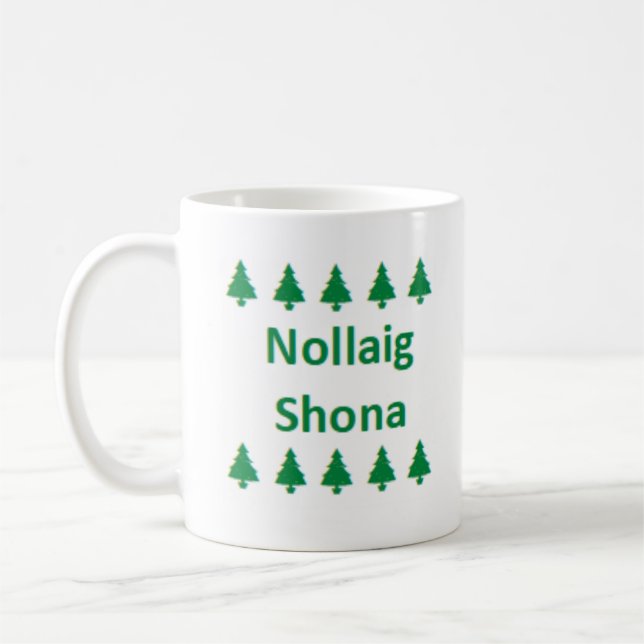 irish nollaig shona coffee mug (Left)