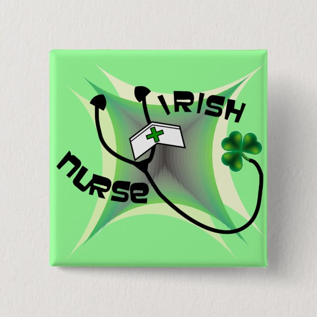 Irish Nurse Gifts 15 Cm Square Badge (Front)