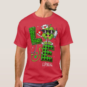 Irish Nurse St Patricks Day Green Leopard Love LPN T-Shirt