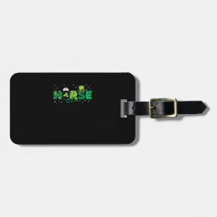 Irish Nurse Stethoscope Scrub St Patricks Day Nurs Luggage Tag
