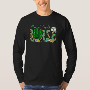 Irish Nurse Stethoscope Scrub St Patricks Day Nurs T-Shirt