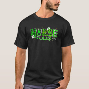 Irish Nurse Stethoscope Scrub St Patricks Day Nurs T-Shirt