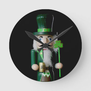 Irish Nutcracker Round Clock