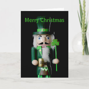 Irish Nutcracker w Personalised Message Holiday Card