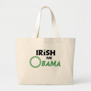 Irish Obama T-shirts and Swag Large Tote Bag