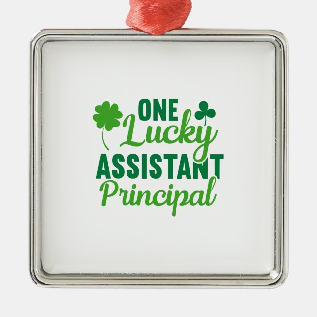 Irish One Lucky Assistant Principal Metal Tree Decoration (Front)