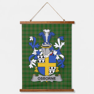 Irish Osborne Coat of Arms Family Crest Hanging Tapestry