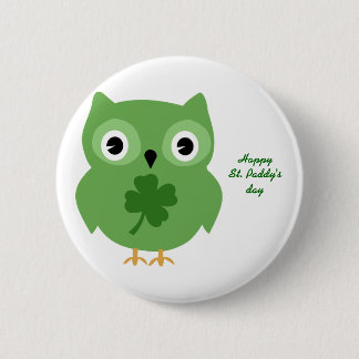 Irish Owl 6 Cm Round Badge