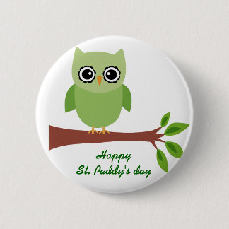 Irish Owl 6 Cm Round Badge
