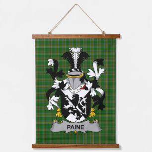 Irish Paine Coat of Arms Family Crest Hanging Tapestry