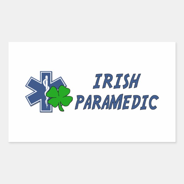 Irish Paramedic Rectangular Sticker (Front)