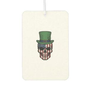Irish Patriotic Skull Vintage Engraving Shirt Desi Car Air Freshener